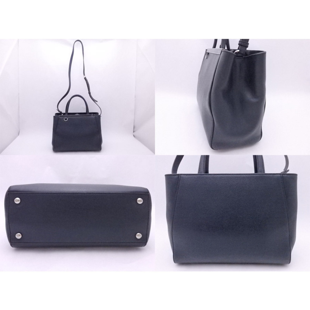Fendi Handbag shoulder Navy bag Blue leather Toujours
